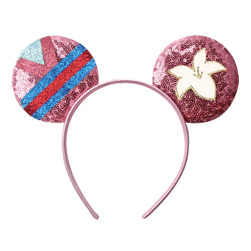 Niedliches 3,3'' Pailletten-Mausohren-Haarband ohne Schleife für Jungen, Frauen, Festival-Party-Kopfschmuck, Mädchen DIY Haaraccessoires – Detail 8