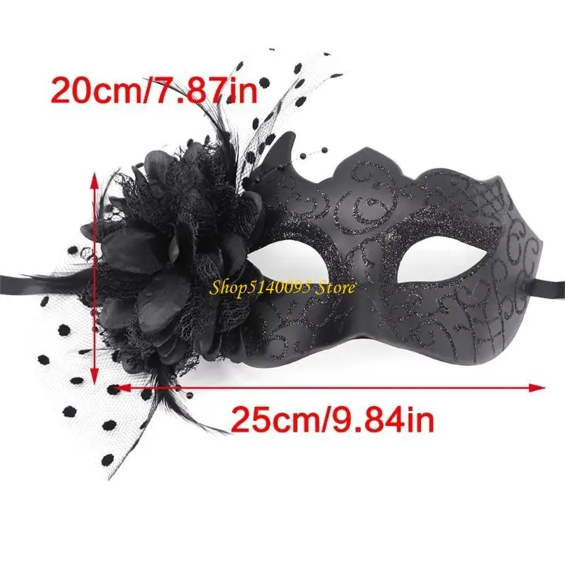Dxae bloem maskerade masker maskerade gevederde masker Halloween kostuumaccessoire voor vrouwen bruiloft maskerade Halloween