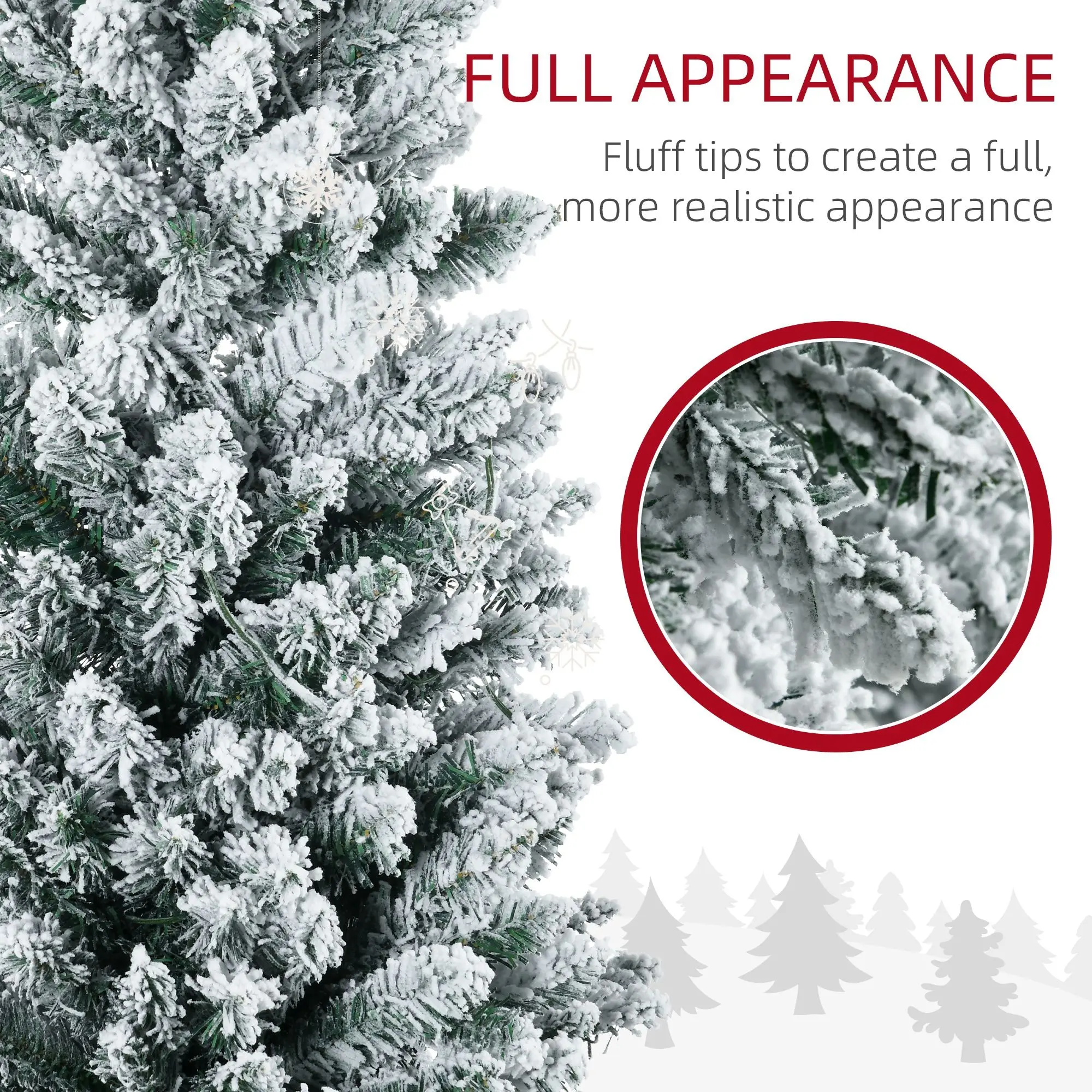 6-Foot slender artificial Christmas tree with realistic branches, warm white LED lights, and green pencil-shaped Christmas tree