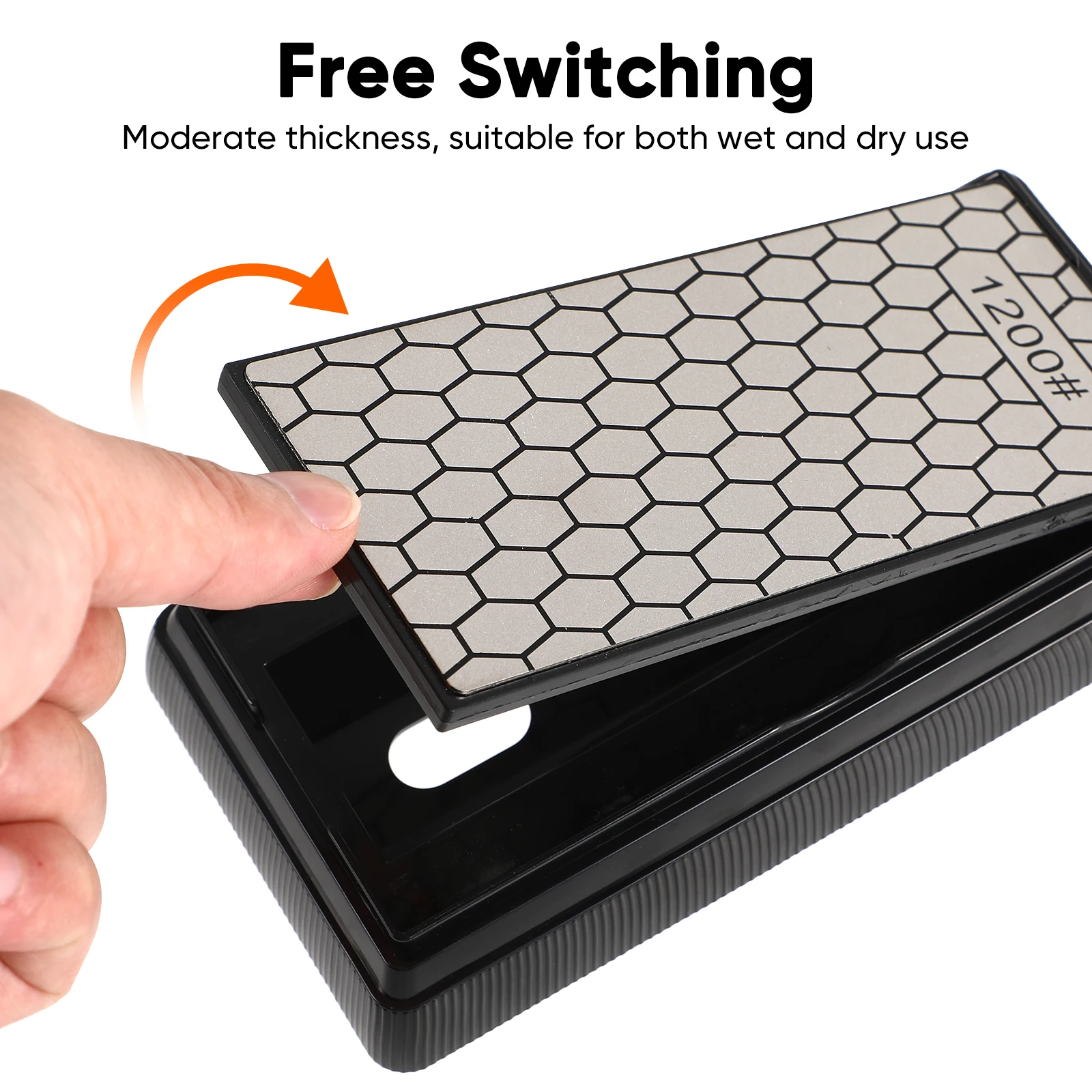 

Dual Sided 600 1200 Grit Diamond Sharpening Stone Plate Knife Tool Sharpener Kitchen Scissors Cutlery Grinding Base