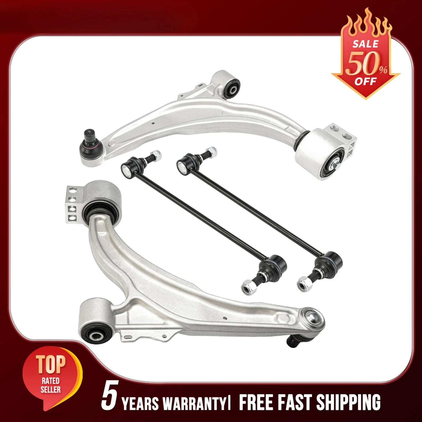 

4PCS Front Lower Control Arm with End Link Kit Fit For 2012-2017 Buick Verano