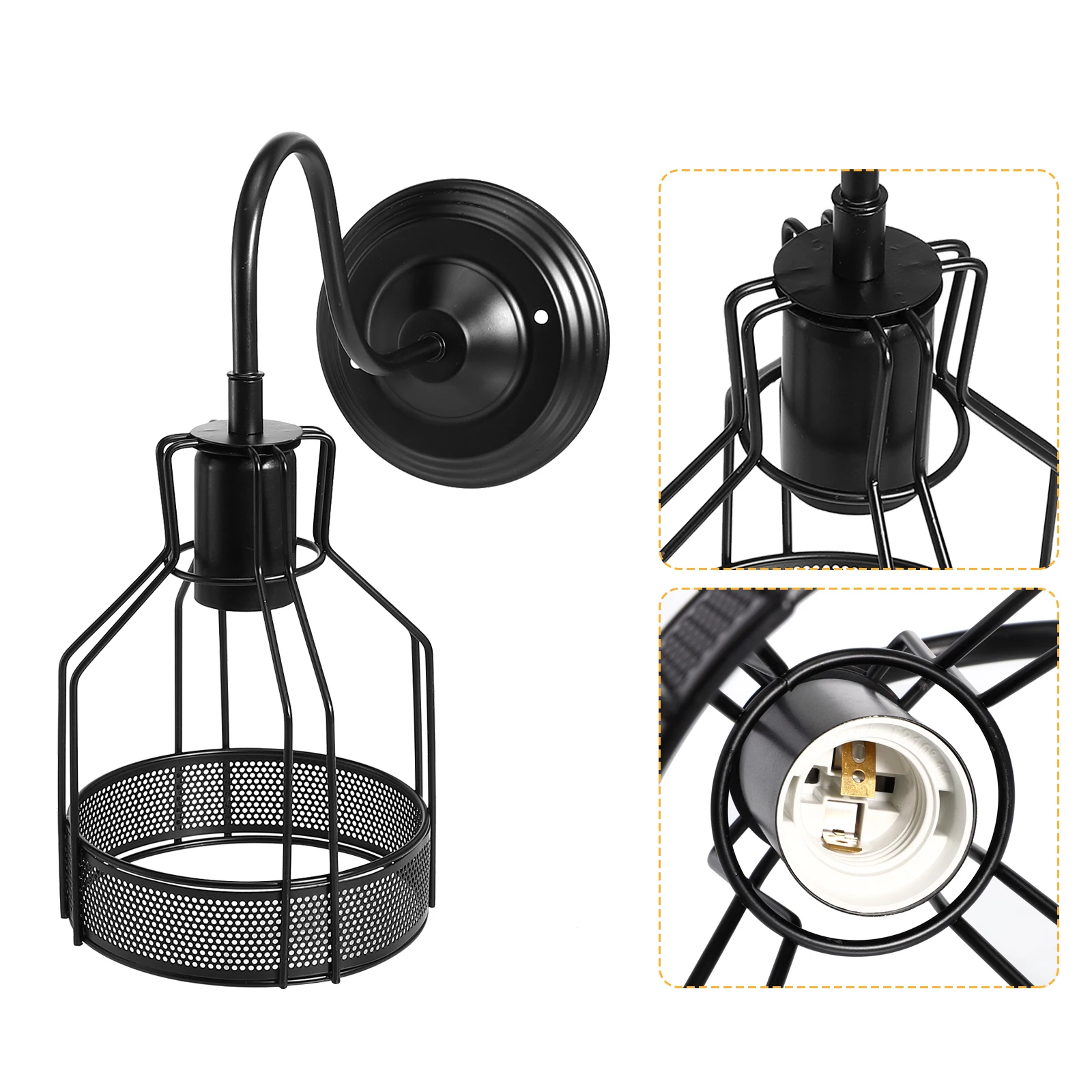 Rustic Wall Lamp Solar Powered Waterproof LED Garden Light Iron Outdoor Decor Yard Atmosphere Lighting Solution