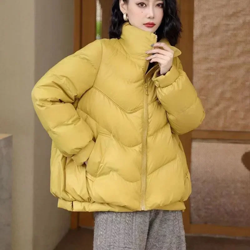 

Winter Parkas Short Down Cotton Jacket Women Korean New Fashion Thick Warm Padded Coat Loose Bread Clothes Female Outwear T547