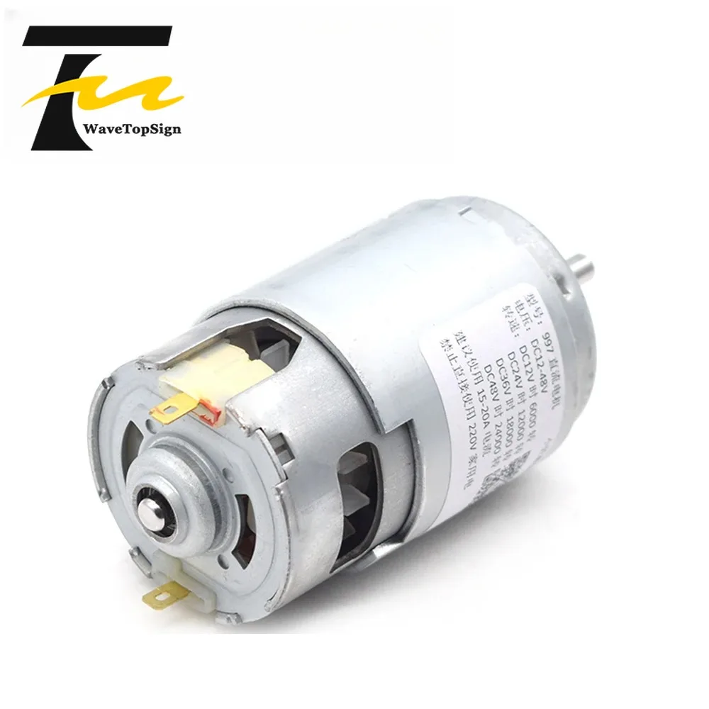 wavetopsign 12v 24v 997 High Torque Dc High Speed Motor 12000rpm Positive And Negative Speed Regulating Electric Motor