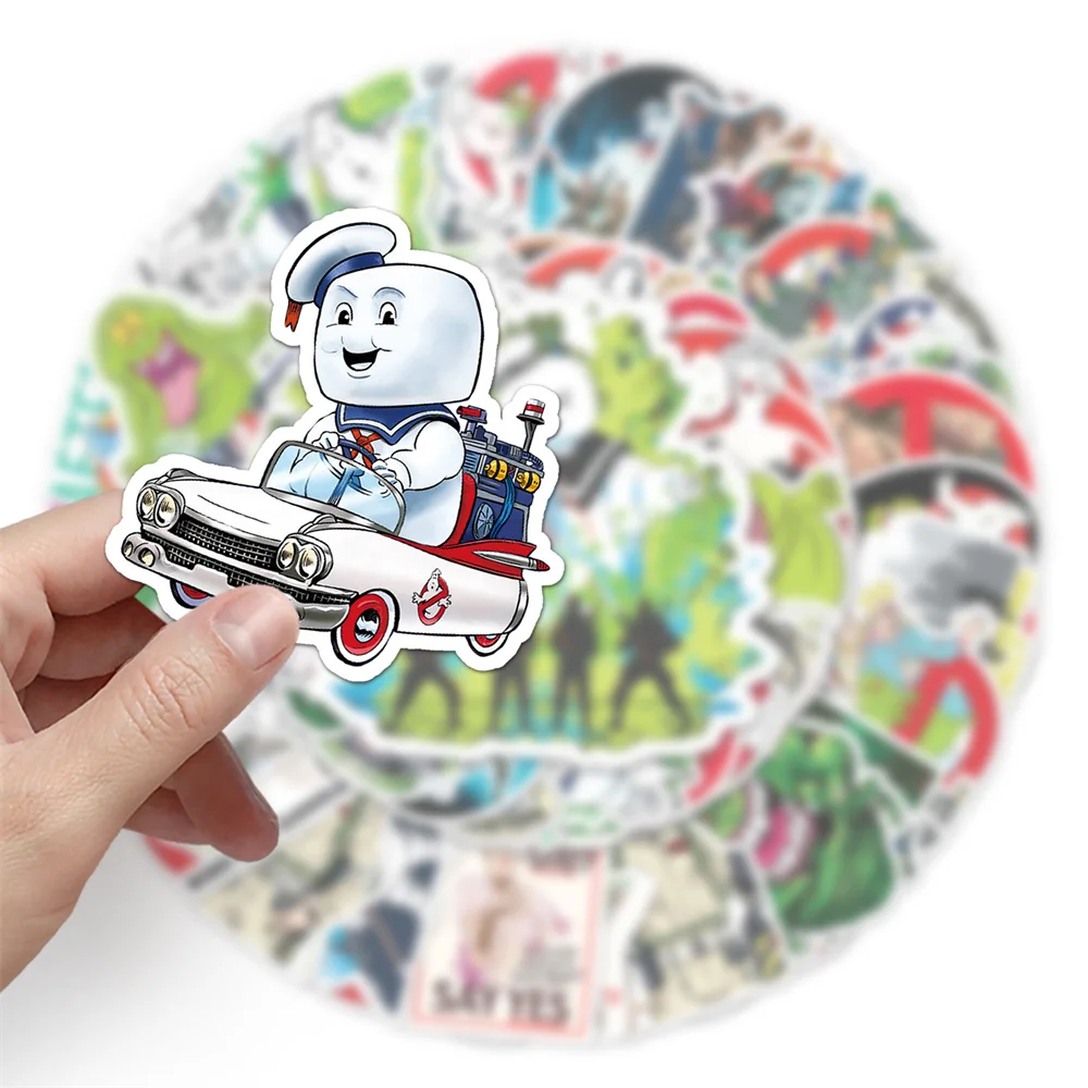 50 Uds. Pegatinas de grafiti personalizadas de TV americana Ghostbusters, pegatinas para equipaje con taza de agua para monopatín DIY