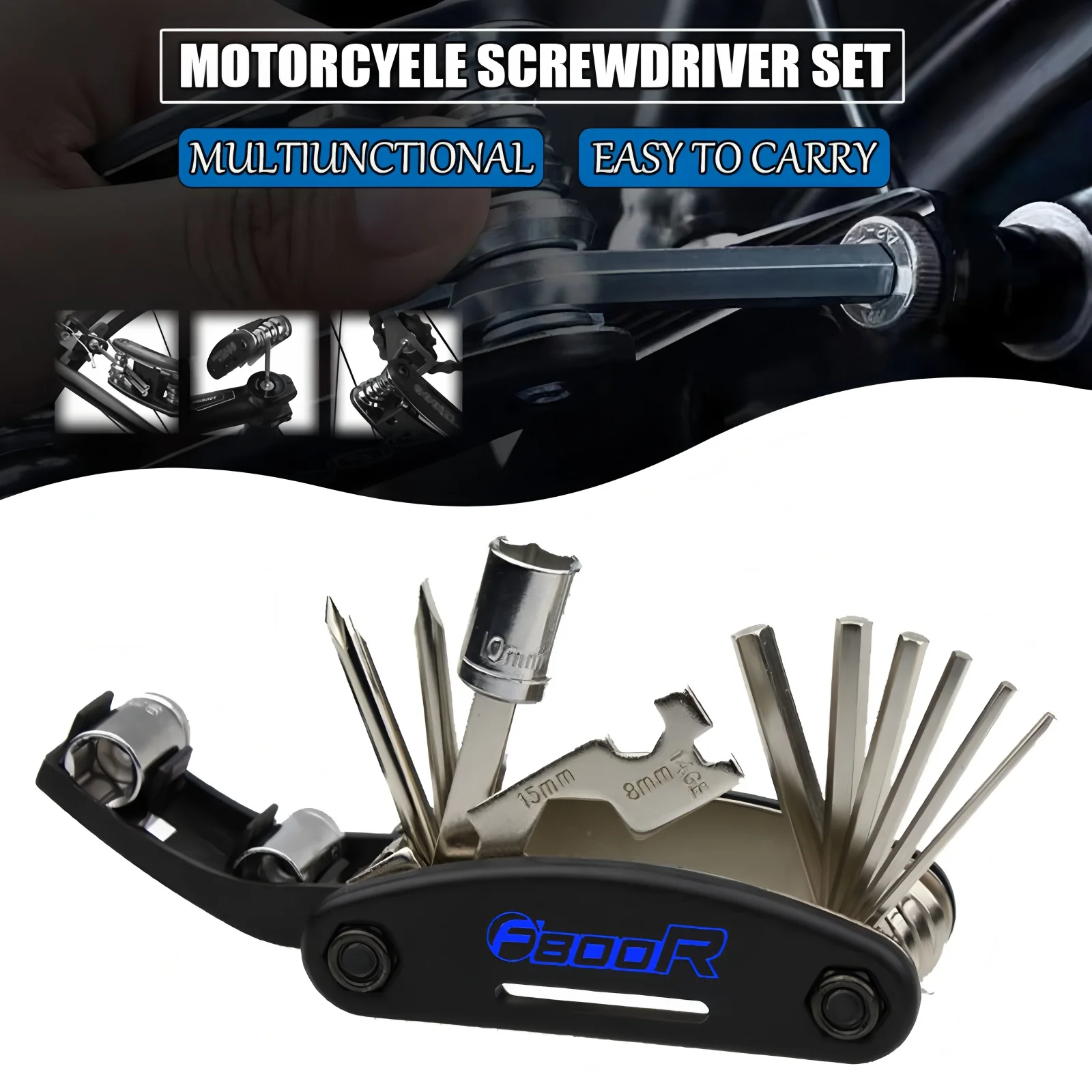 16 In 1 Tool Repair Screw Driver Accessories Fit For F800R F 800R 800 R 2009-2016 2007 2009 2010 2011 2012 2013 2014