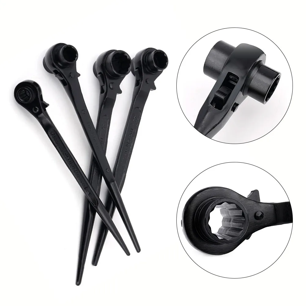 Useful Brand New High Quality Ratchet Wrench Tool Waterproof Steel 1 Pc Black Rust-proof For Machine Maintenance