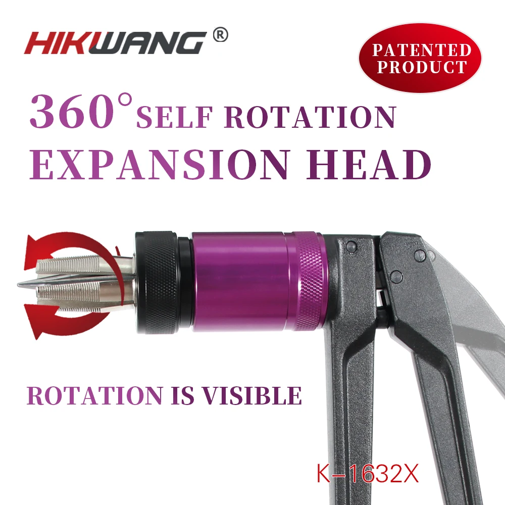 مجموعة أدوات توسيع الأنابيب الدوارة التلقائية اليدوية K-1632X مع رأس توسيع الدوران الذاتي 1/2-3/4-1 لحلقة توسيع Pex #2