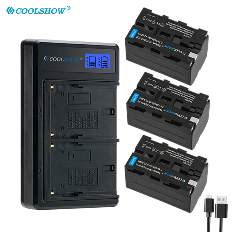 5800mah Battery NP-F750 For SONY NP F750 F770 F730 F970 F550 CCD-RV100 TRU47E TRV36 Digital Camera Photography Lamp Batteries