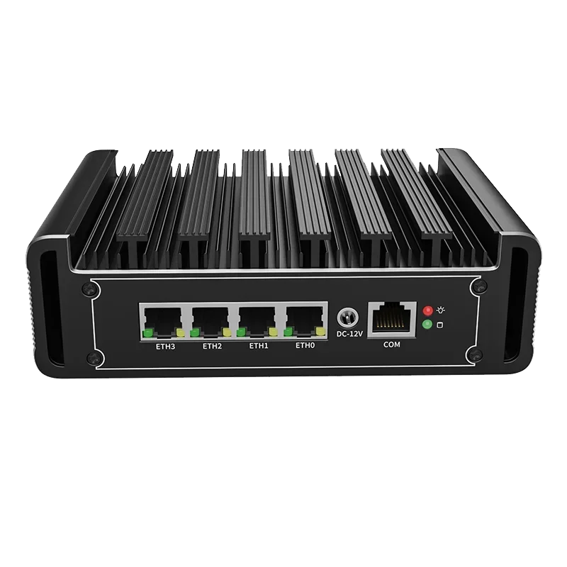 4 Lan Solid Fanless Mini PC Intel N100 i226-V 2.5G Firewall router N5105 N6000 J4125 NVMe pfSense Mini Computer Proxmox server