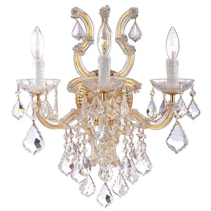 Maria Theresa Crystal Wall Sconce Lighting Creative Design Bedroom LED Crystal Wall Lamp Bedside Home Modern Wall Light Fixture