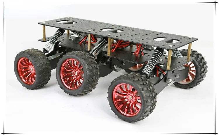 Shock absorption chassis 6WD search and rescue intelligent car chassis compatible with Arduino WIFI off-road climbing car