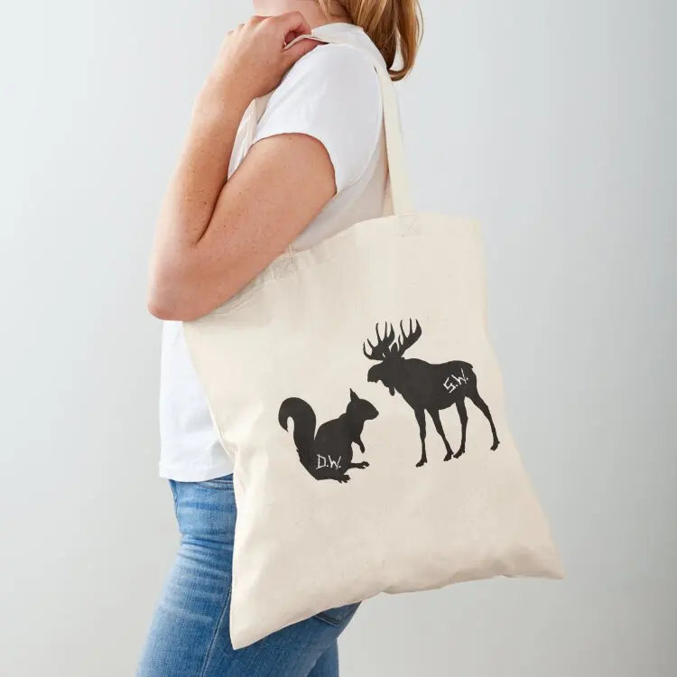 

moose + squirrel - black Tote Bag Shopper tote bag woman Gift bags personalized tote