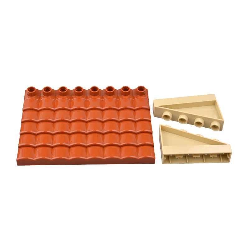 Große Bausteine, Hauszubehörteile, Dach, Fenster, Wandkonstruktion, Zusammenbau von Ziegeln, Lernspielzeug für Kinder, Geschenk – Detail 10