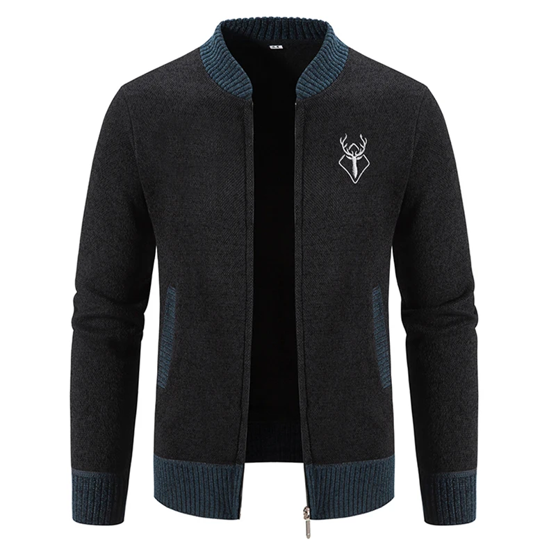 Herbst Winter Neue Stricken Pullover Jacken männer Koreanische Baseball Jumper Kalten Bluse Streetwear Y2K Sweatshirts Männlichen Graben Mantel – Detail 7