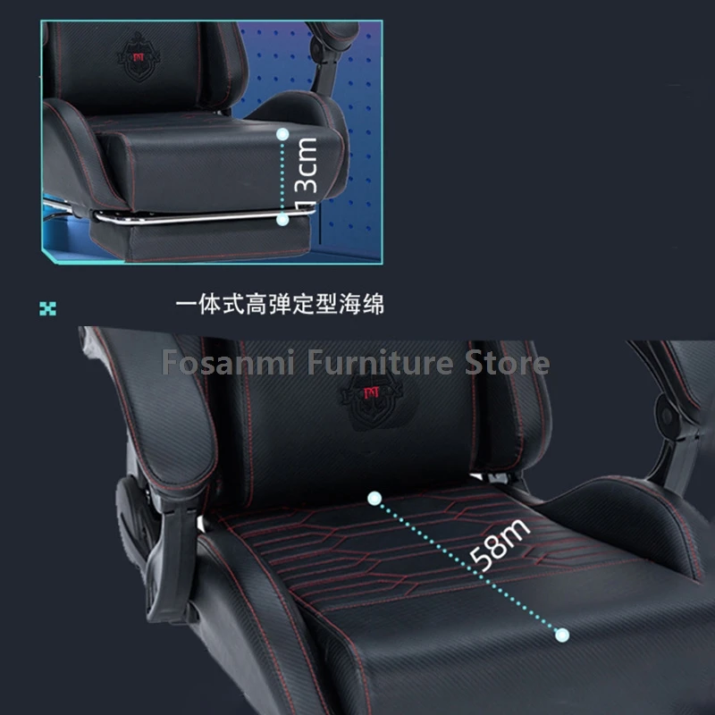 ปรับหนังย้อนยุคเก้าอี้คอมพิวเตอร์สําหรับเล่นเกมพร้อมการเชื่อมโยงที่เท้าแขนเก้าอี้สํานักงานตามหลักสรีรศาสตร์โต๊ะนอนเก้าอี้ล้อเลื่อนสําหรับนักเล่นเกม