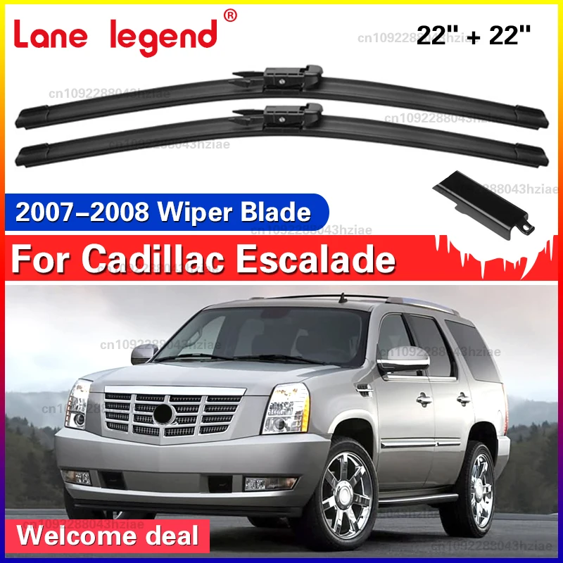 Misima 2 pçs/set kit de lâminas de limpador de pára-brisa dianteiro para cadillac escalade 2007- 2008 22 "22" limpadores de pára-brisa dianteiro