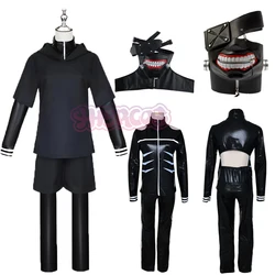 Anime Kaneki Ken Tokyo Cosplay Costume TokyoCosplay Costumes Uniform Masks Hoodie Jacket Pants Shorts Full Set Outfits Men Mask