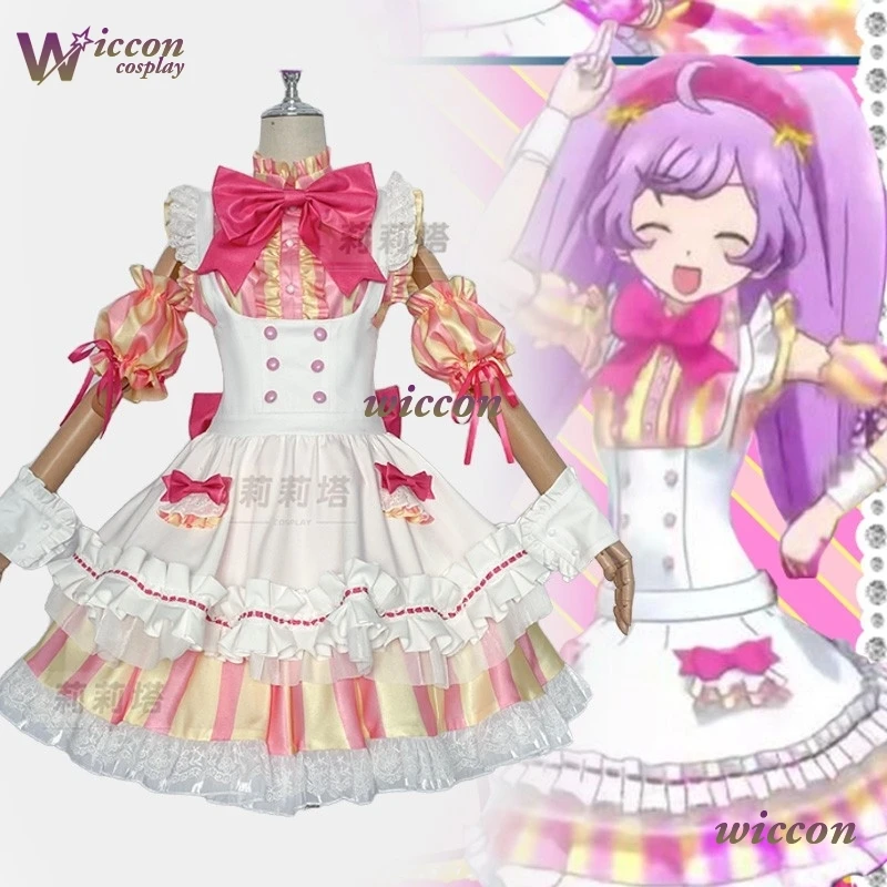 

‌ ‌ Аниме Pripara, платье для косплея на день рождения, костюм горничной Manaka Laala, милое платье Лолиты, женская одежда на Хэллоуин, карнавал, ролевая игра