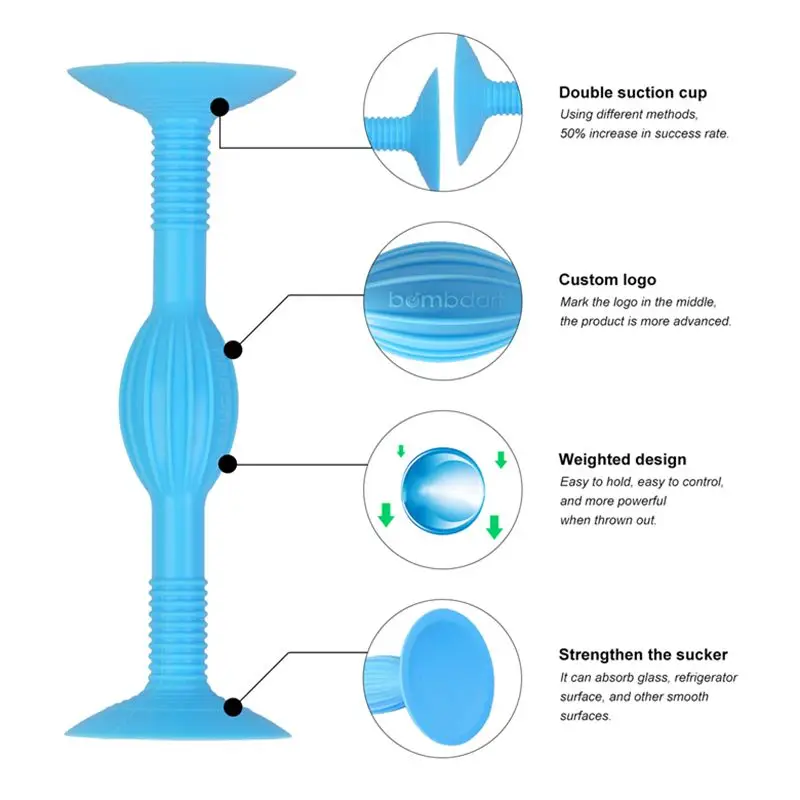 Double-sided Suction Cup Darts Silicone Creative Color Mixing