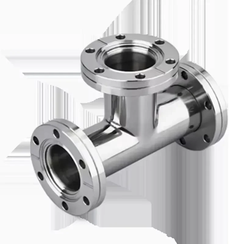 Zhongkeyi Ultra High CF 3-Way Stainless Steel SS304/SS316L Cross Flange Fittings 2 Rotatable Vacuum Forged High Pressure