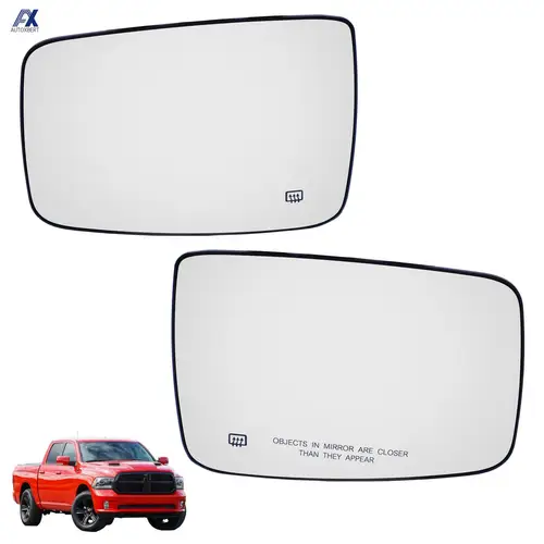 Espejo retrovisor izquierdo o derecho LH RH para puerta de coche, espejo retrovisor de cristal con Base para DODGE RAM 1500 2500 2009 - 2019