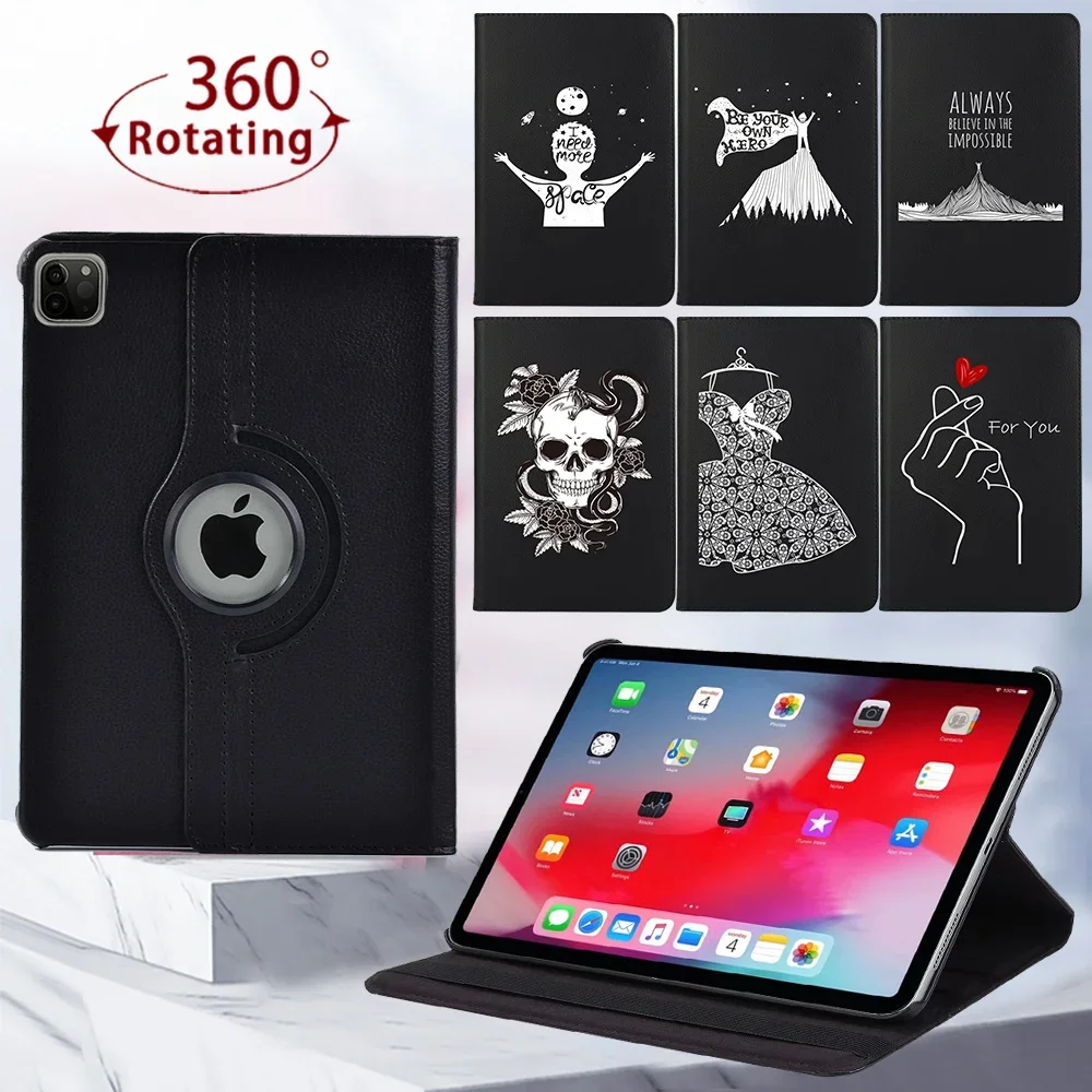 360 Rotating Tablet Case for Apple IPad Pro 11 /IPad Pro 9.7/IPad Pro 10.5 Anti-Drop Dustpoor Protective Cover + Free Stylus