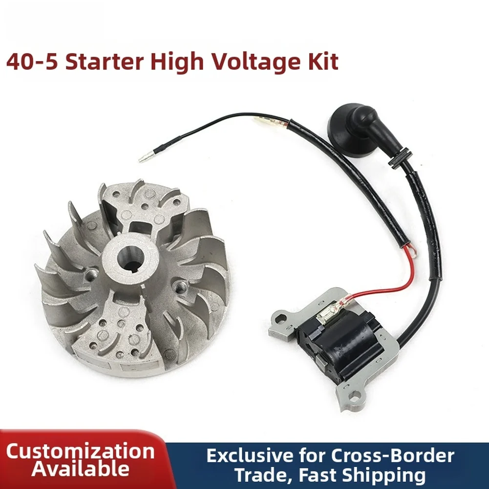 Flywheel High-Voltage Package Igniter Kit 40-5 44-5 Flywheel Ignition Coil For 43cc 52cc Brush Cutter Lawn Mower Replacement Kit