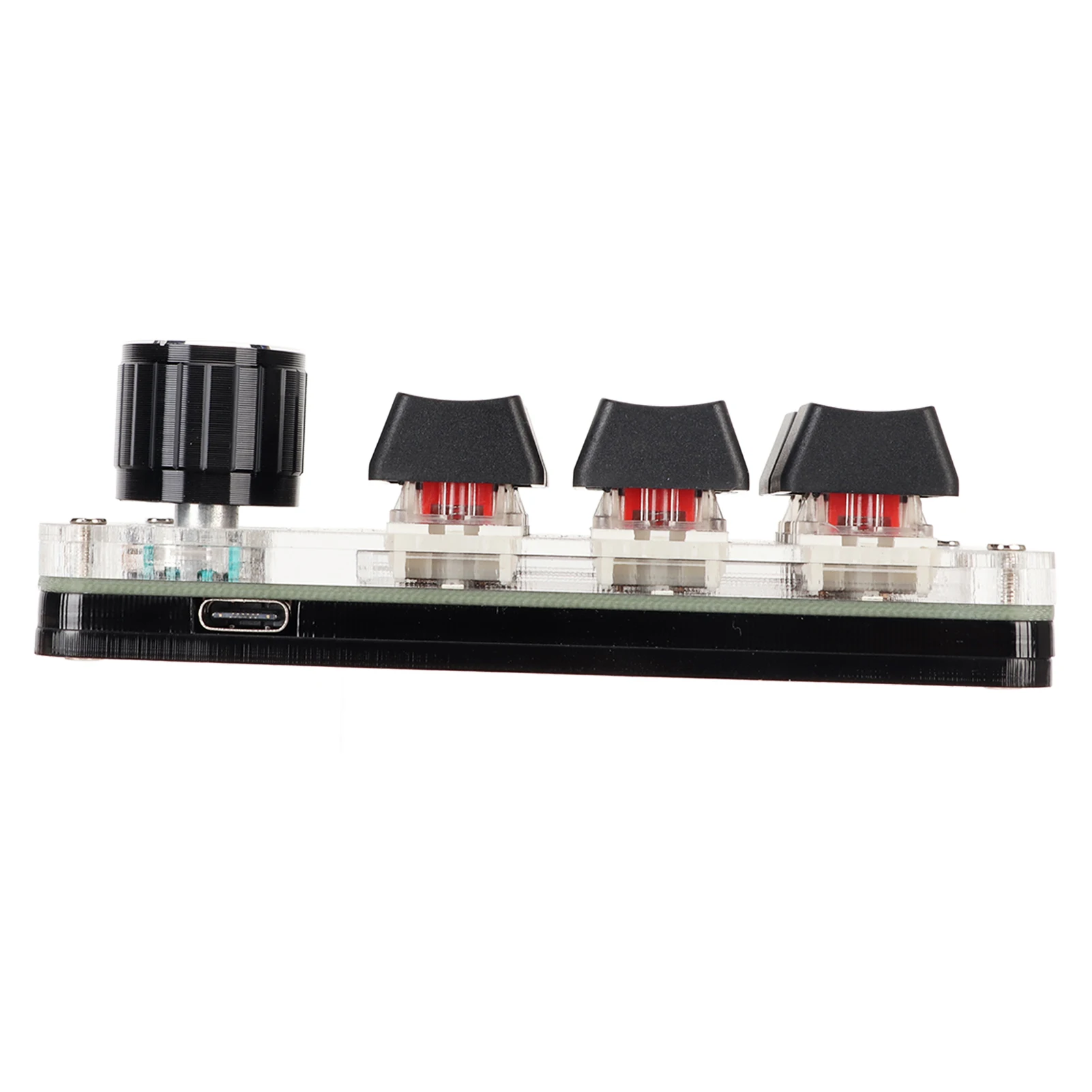 ZK30 Red Switch Macro Keyboard Plug and Play Ergonomic Customized Knobs USB Mini Keypad for Desktop PC 6 Keys 1 Knob
