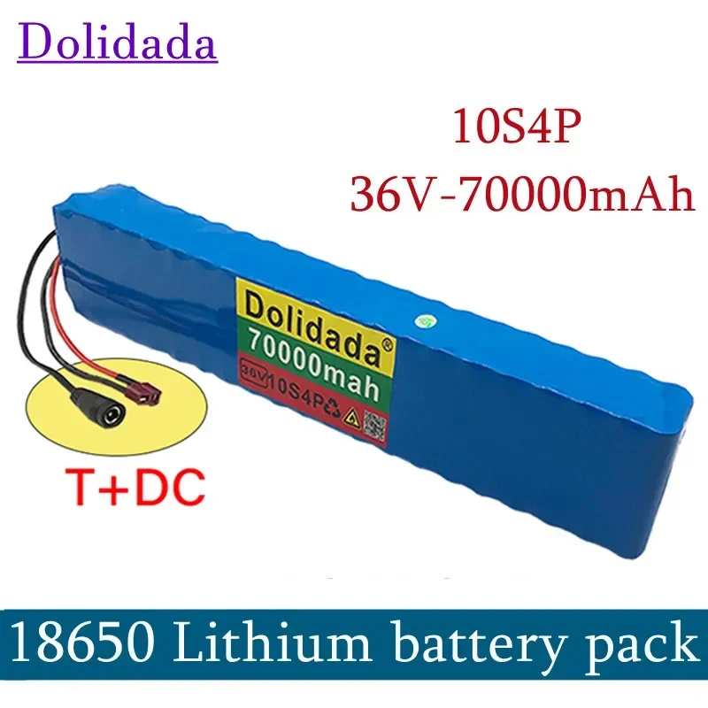 

70000mah 36V 10S4P 70Ah 600W 18650 Li-ion Rechargeable Battery Pack for Electric Bike Electric Scooter Electric Tool with 20ABMS