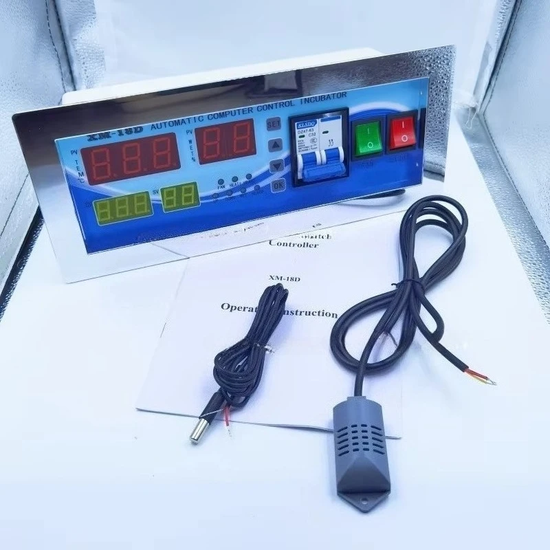 

Цифровой небольшой средний контроллер инкубатора XM-18D Контроллер температуры и влажности XM18D с вентилятором и контролем освещенности, фермерские аксессуары