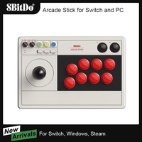 AKNES 8Bitdo Arcade Stick for Nintendo Switch Windows Support Wired, Wireless Bluetooth and 2.4G with Receiver