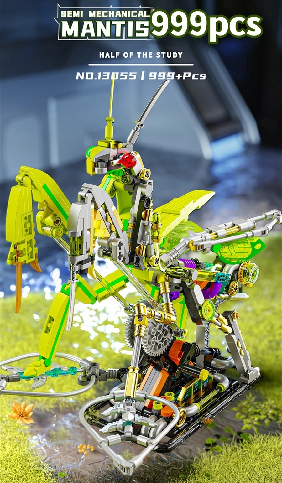 MOC Kreative Mechanische Mantis Bausteine Set Insekt Power Moto Modell Kit DIY Montage Ziegel Spielzeug Kinder Geburtstag Geschenk ​ – Detail 1