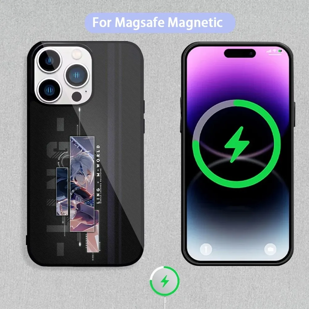 Game M-Mobile L-Legends Phone Case For Magnetic Inductive Charging iPhone 11 12 13 14 15 Max Pro Mini Plus Shell