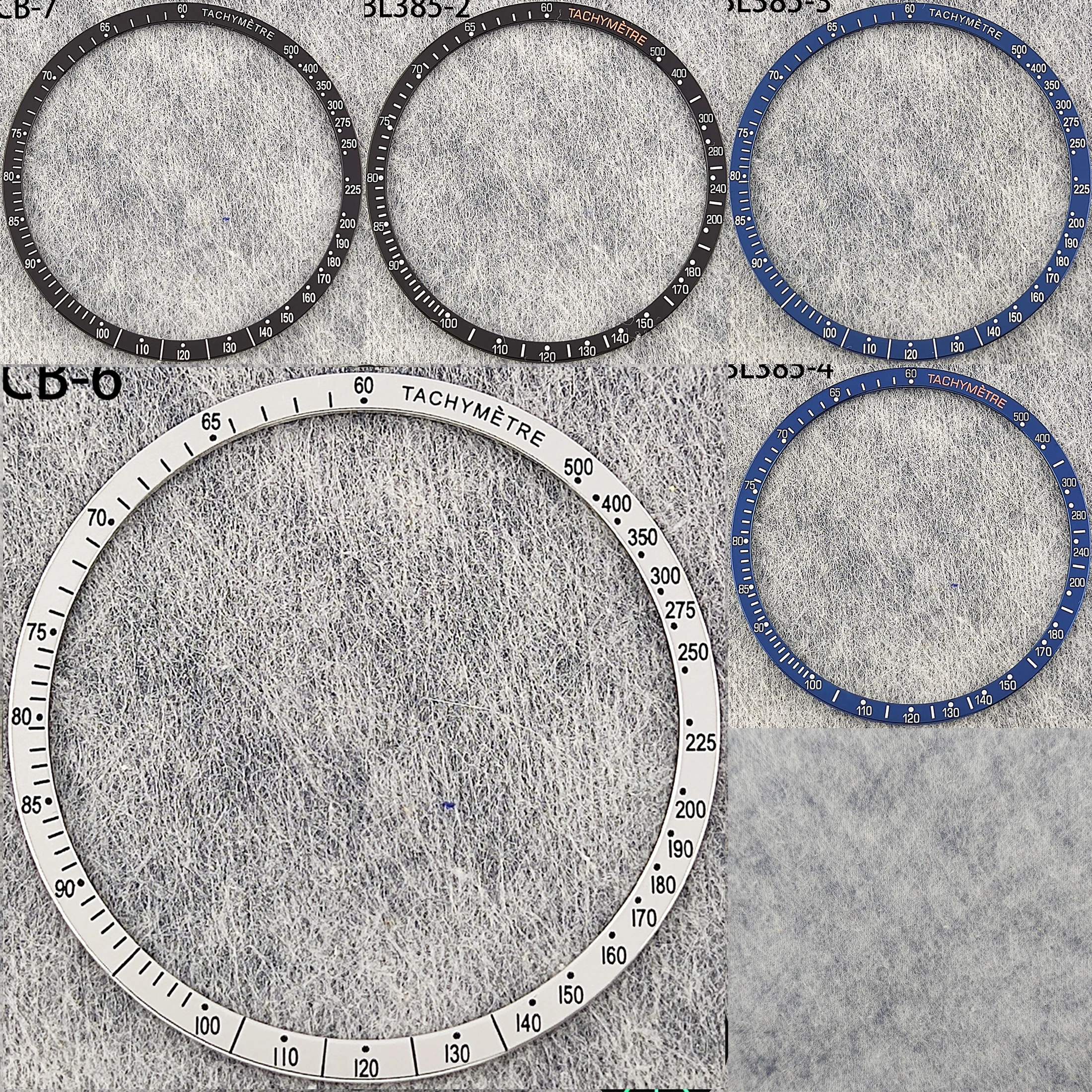 38.5mm*34.2mm watch Bezel Speedmaster Flat Aluminum Insert Rings Watch Cases Replace Accessories Watches Parts
