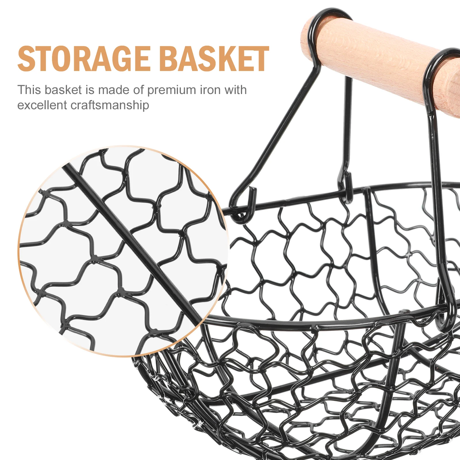 

Iron Fruit Storage Basket Multi-Function Food Serving Tray Household Snacks Basket Oval Hollow Design Burgers Fried Food Plate