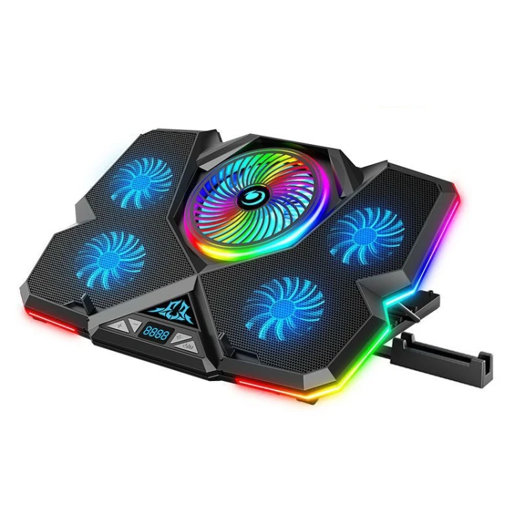 

CoolCold Five Fans 2 USB Ports Laptop Cooler Gaming Notebook Cool Stand