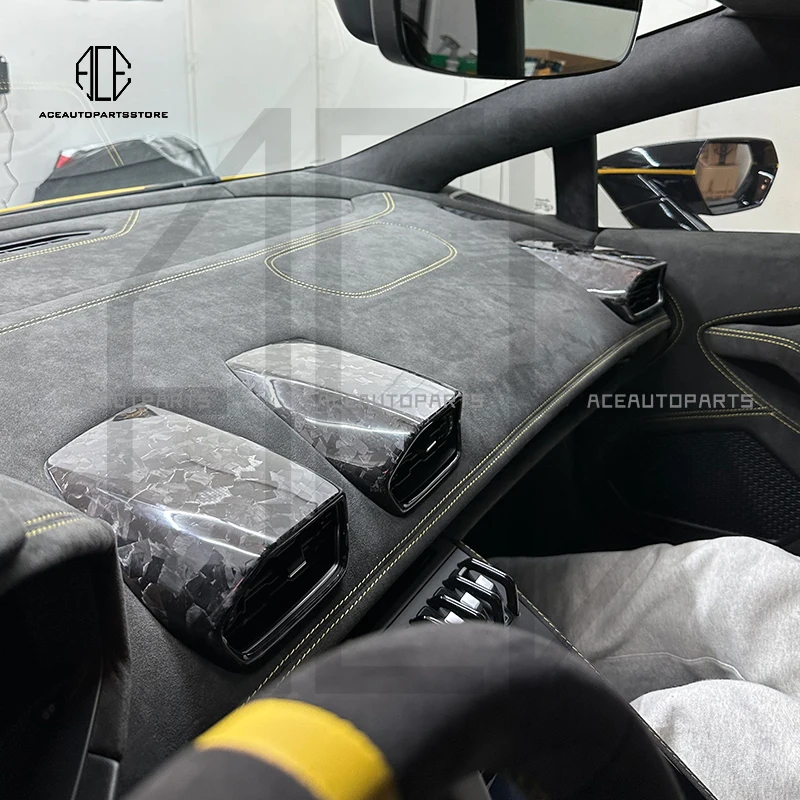 

Сухие карбоновые элементы для Lamborghini Huracan LP610 LP580 EVO STO: отделка салона в стиле OEM, накладки на кондиционер и дверные ручки
