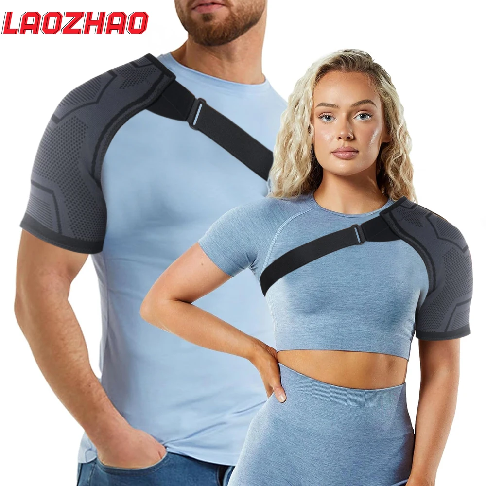 1PCS Shoulder Brace with Compression Sleeve - Rotator Cuff Support,Arm Immobilizer for Pain Relief,Fits Left/Right Arm,Men Women