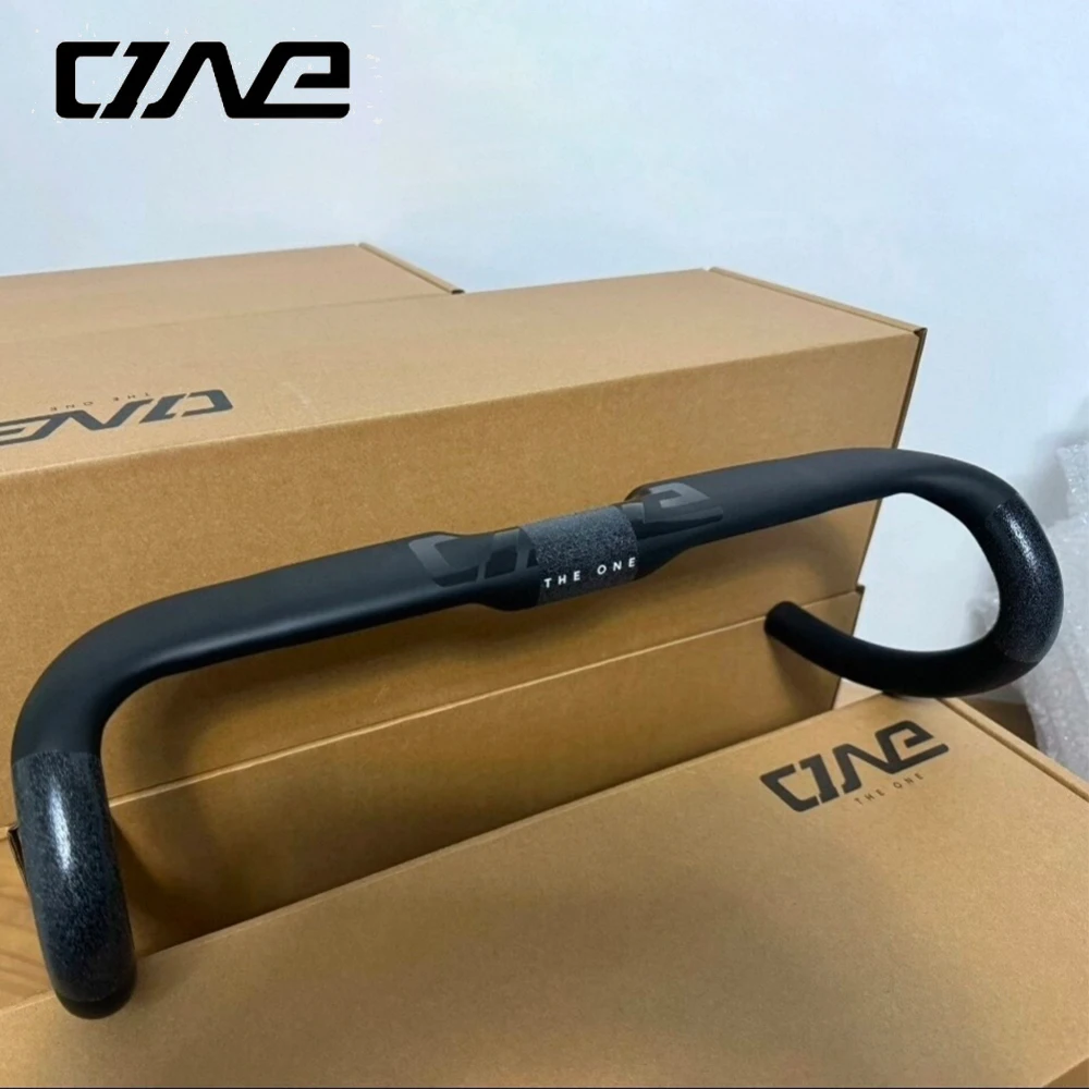 

THE ONE Aero Carbon Bike Handlebar for Road Gravel Bicycle 360-420mm Black Matt Support Fully Internal Routing Bike Acessories