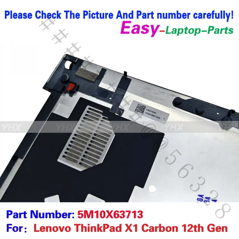 SS+Brand New WLAN D Shell Bottom Lower Base Cover 5M10X63713 For Lenovo ThinkPad X1 Carbon Gen 12 Laptop Lower Housing Replaceme