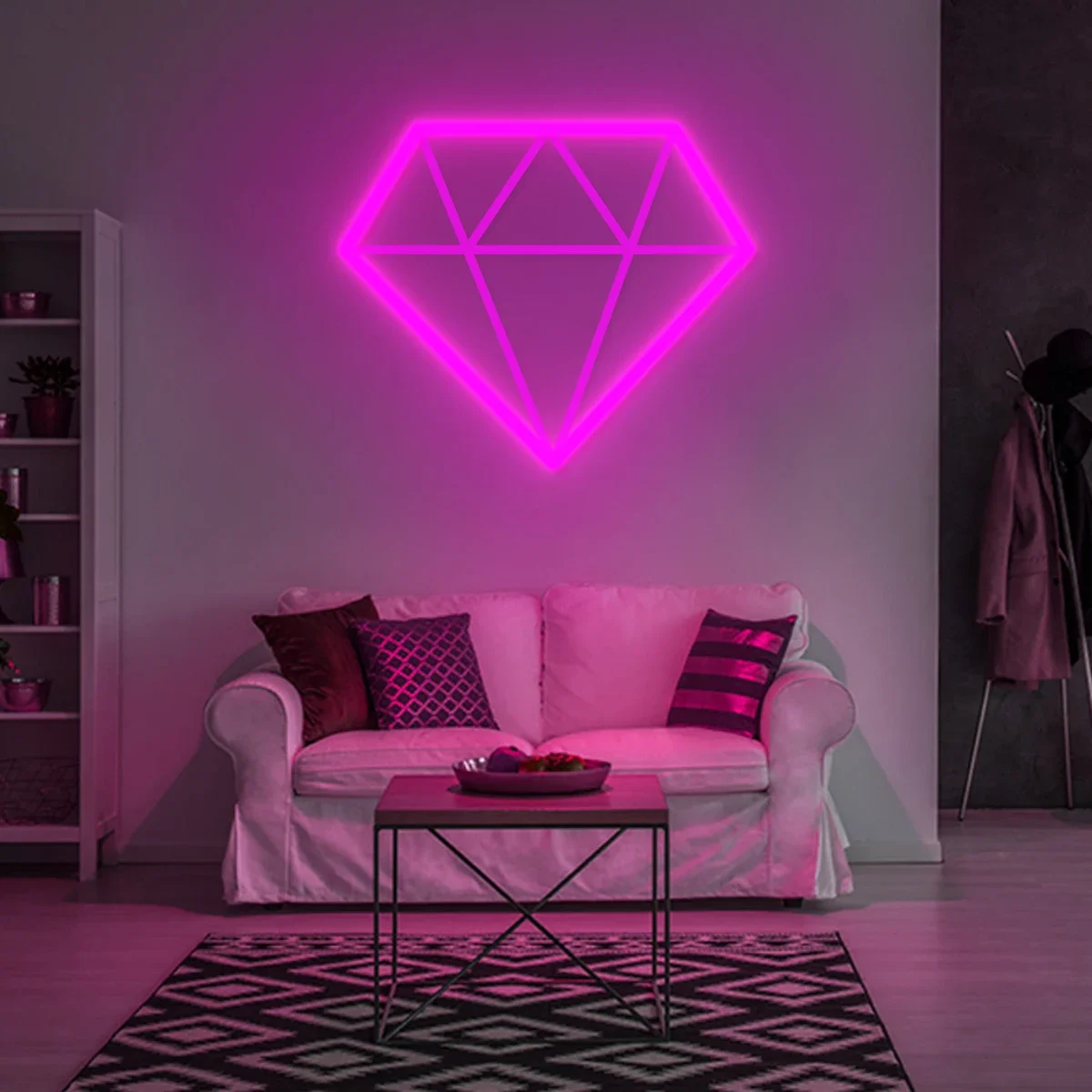 

Diamond Neon Sign Wedding Style Room Home Shop Bar Party Club Game Room Wall Decor Neon Art LED Light Personality Girl Gift neon