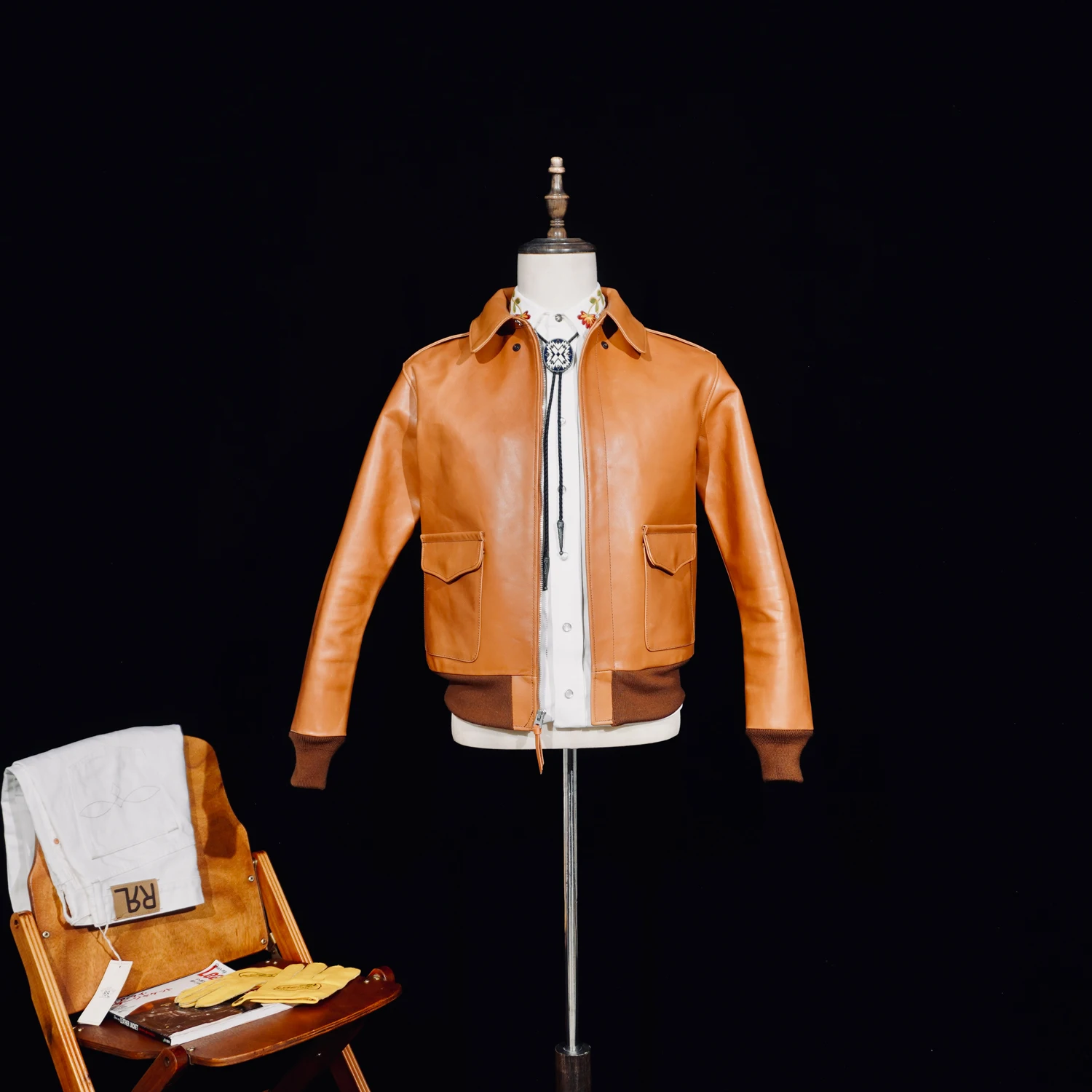 

Tailor Brando East * m * n 16159 Классическая винтажная куртка пилота формата А2 Мужская полнозернистая куртка из конской кожи растительного дубления с маслом