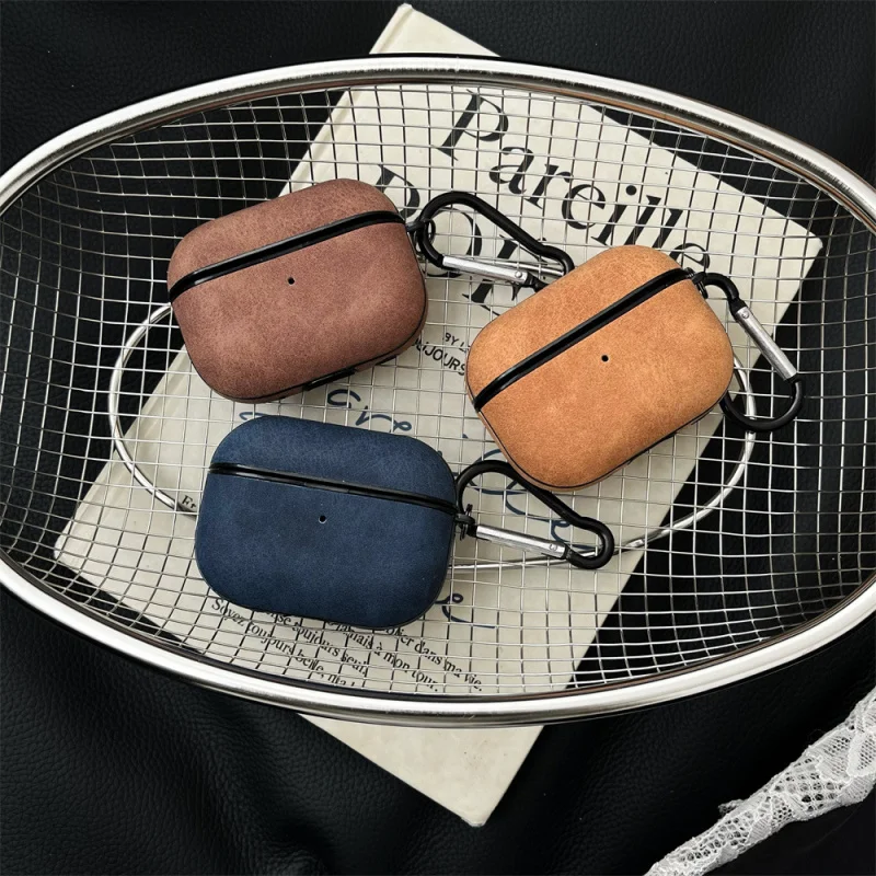 ビジネススタイル シープスキン柄 Apple イヤホンケース Compatibleairpods3/4 ソリッドカラー素材 PRO3/PRO 保護スリーブ