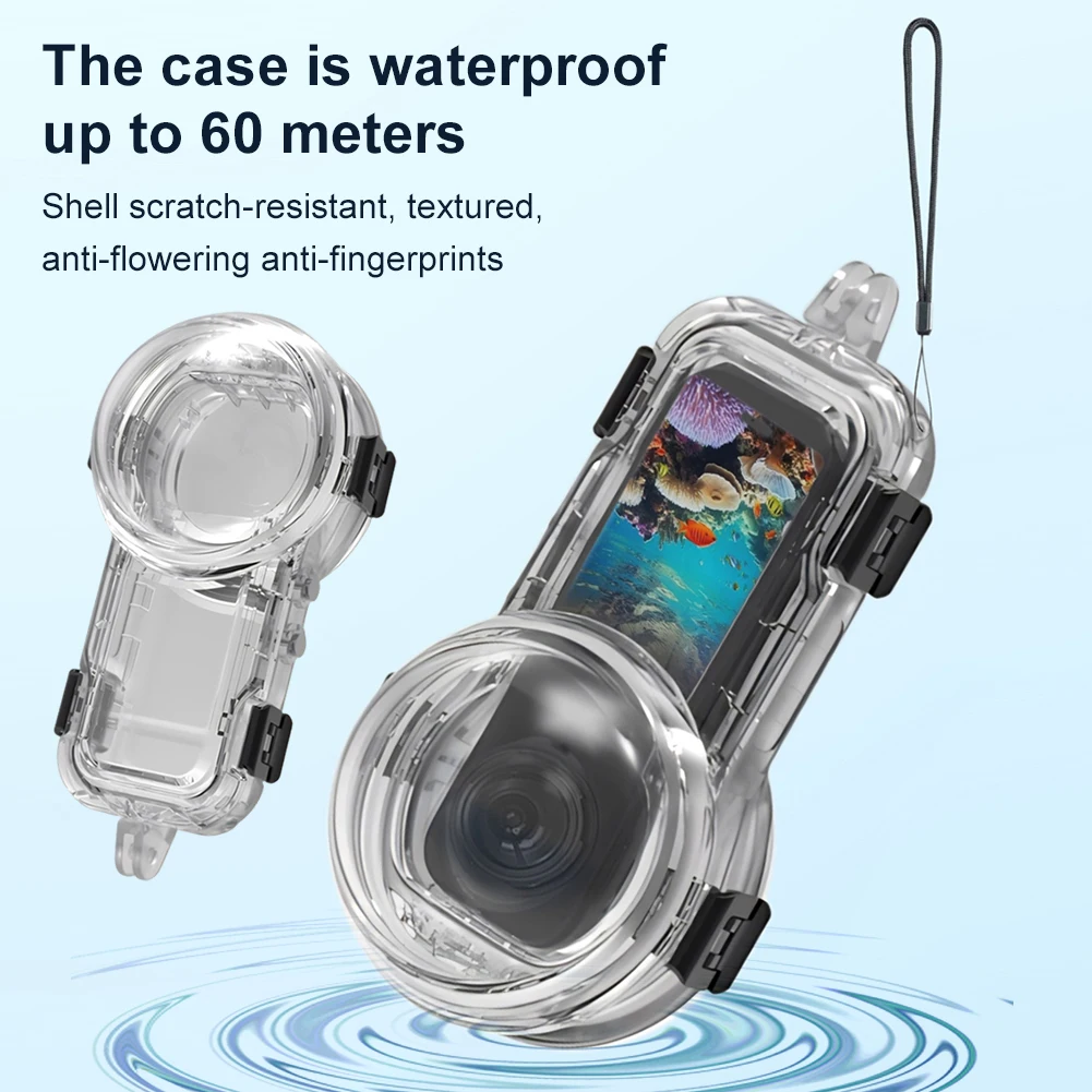 ダイビングケース Insta 360 X5 防水ハウジングカバー水中プロテクターアンチスクラッチ不可視ダイビングケースカメラアクセサリー