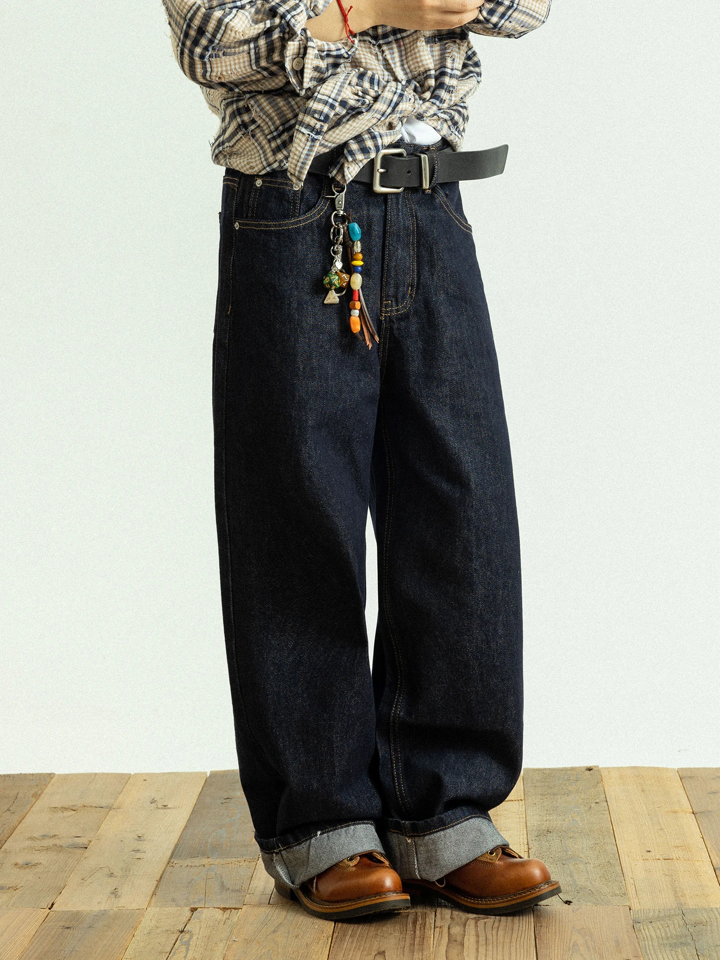 

Винтажные джинсы Deep Blue унисекс: прямые, свободные, широкие брюки, комфортная посадка, классический стиль