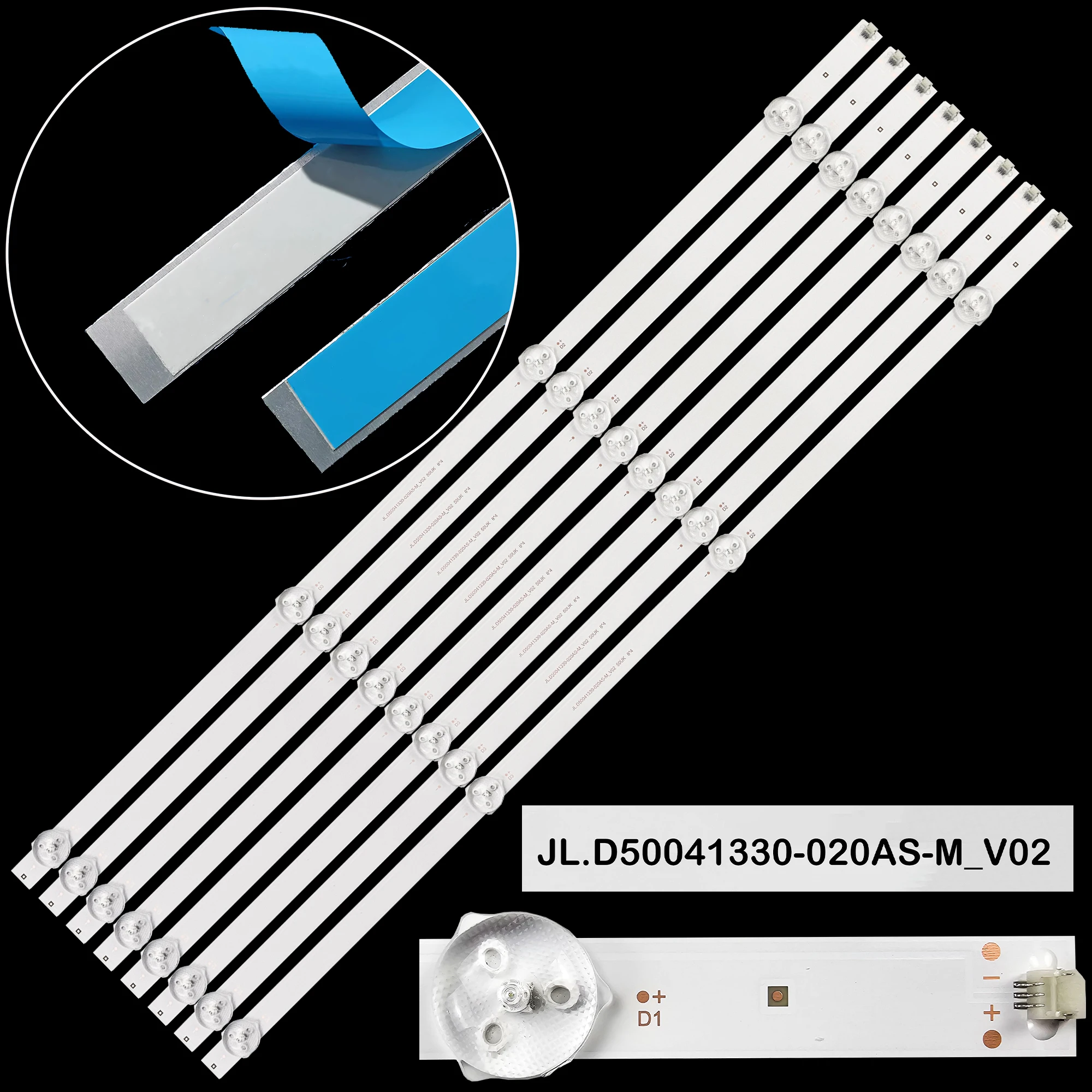 Светодиодная лента подсветки для HTY-50UHD05B-S2 U50G8000Q/G JL.D50041330-020AS-M_V02 50UK 8*4 Светодиодная лента подсветки для HTY-50UHD05B-S2 U50G8000Q/G JL.D50041330-020AS-M_V02 50UK 8*4