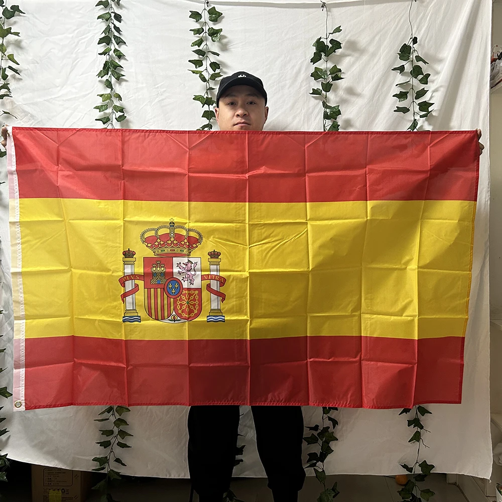 BANDERA TIKI Bandera de España 60x90cm 90x150cm poliéster ES Espana Bandera colgante nacional de España para decoración