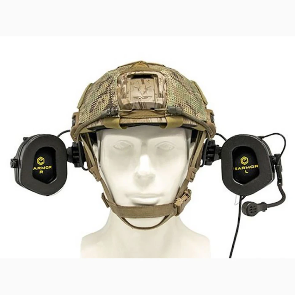 EARMOR Tactical Headset ARC M16C Kit di attacco adattatore per binari per casco per auricolare M31/M32 e M31H/M32H