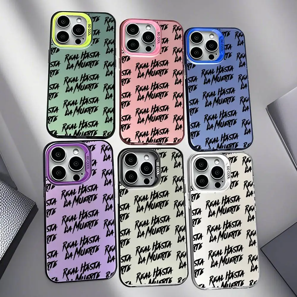

A-Anuel AA Real Hasta la Muerte Phone Case For iPhone 16,15,14,13,12,11,Plus,Mini,Pro,E,SE4,XS,MAX Candy Colorful Matte Cover
